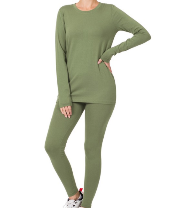 LEGGING SET (ASH OLIVE)