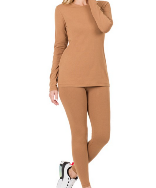 LEGGING SET (DEEP CAMEL)